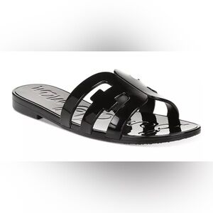 Sam Edelman Glossy Black Slide Sandals